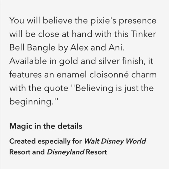 Tinker Bell Bangle - Picture 3 of 5